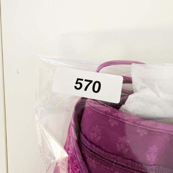 NWT Intimately Free People Midnight Muse Sleep Set Pajama Satin Purple $78 - L - Picture 9 of 9